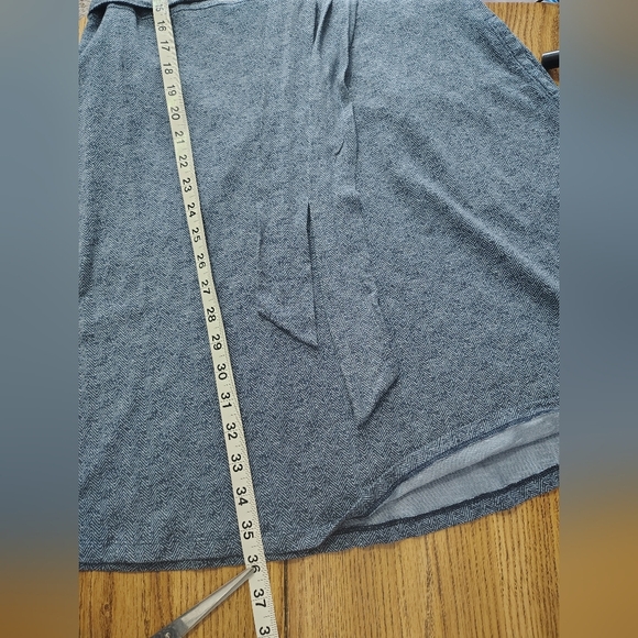 Toad&Co Organic Cotton cue wrap dress true Navy herringbone print, sz L, - Picture 9 of 16